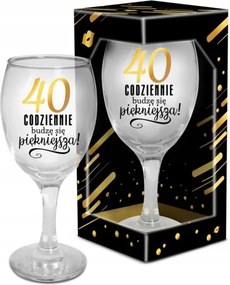 220 ml-es borospohár 40. születésnapra