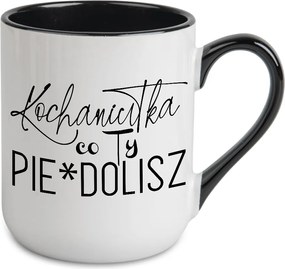 Bögre Fehér, fekete belsővel Szerető Mit Pie*dolisz Munkahelyi