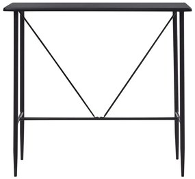Fekete MDF bárasztal 120 x 60 x 110 cm