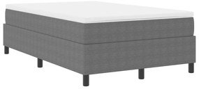 Boxspring Ágy Világosszürke 120x200 cm Bársonyszövet