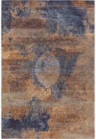 Síkszövött szőnyeg Stay Blue/Brown 75x165 cm