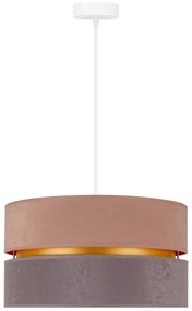 Duolla - Csillár zsinóron DUO 1xE27/15W/230V átm. 40 cm bézs-szürke