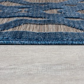 Kék kerek kültéri szőnyeg ø 160 cm Oro - Flair Rugs