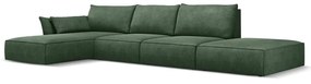 Sötétzöld sarokkanapé (bal oldali) Vanda – Mazzini Sofas