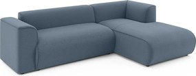 Kék sarokkanapé (jobb oldali-heverő résszel) Merid – Ropez