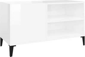 vidaXL magasfényű fehér szerelt fa hanglemezszekrény 84,5x38x48 cm