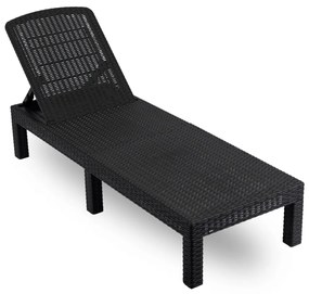 Műrattan napozóágy Fekete Színben. ARIZONA
