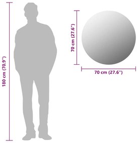 kör alakú tükör 70 cm