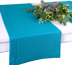 Asztalterítő Panama 40x140 Foltálló Sima Dekoratív Türkiz