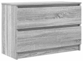 szürke sonoma színű szerelt fa TV-szekrény 80x35x54 cm