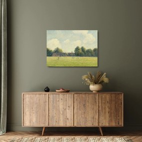 Üveg kép - Camille Pissarro, Hampton Court Green, reprodukciók (70x50 cm)