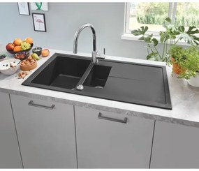 GROHE 31642AP0 - K400 konyhai mosogató 1000 × 500 mm gránit/fekete