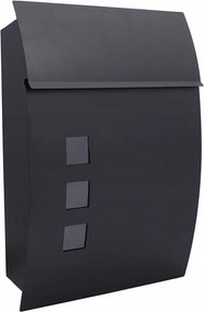 Postaláda M-Kraft 3-OK Fekete Félkör Alakú