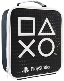 PlayStation Black thermo uzsonnás táska, hűtőtáska 23 cm
