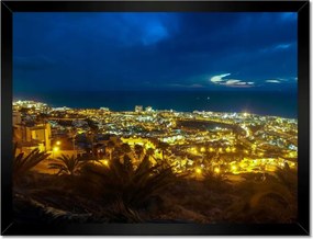 Poszterek keretben 40x30 Éjszakai tájkép Város az éjszakai időszakban