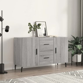 szürke sonoma színű szerelt fa tálalószekrény 100 x 36 x 60 cm