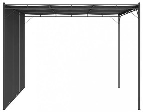 vidaXL antracitszürke kerti pavilon oldalfüggönnyel 3 x 3 x 2,25 m