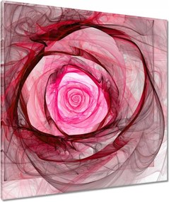 Vászonkép 80x80 Rózsaszín fraktál rózsa