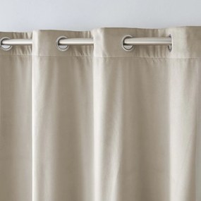Bézs bársony termo függöny 140x260 cm Polarchic – douceur d'intérieur