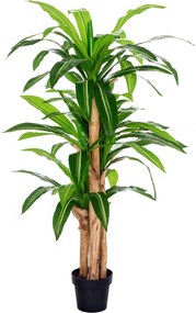 Outsunny Mesterséges Dracaena 160 cm Cserépben - 66 Párnalevél Trópusi Fa Kertbe, Erkélyre, Irodába vagy Nappaliba Ø20x160 cm Zöld | Aosom