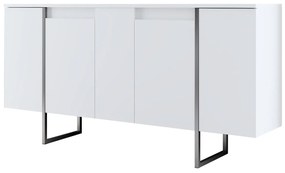 Konzolasztal Luxe - White, Silver