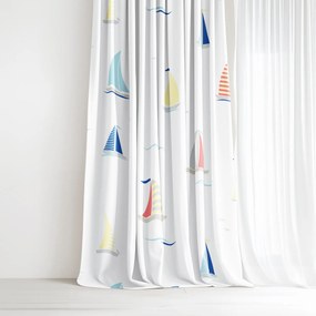 Goldea pamut drapéria - vitorlások 240x150 cm