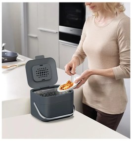 IntelligentWaste sötétszürke zöldhulladék tartó, 4 l - Joseph Joseph