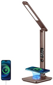 Immax 08975L- LED Dimmelhető lámpa vezeték nélküli töltéssel KINGFISHER LED/8,5W/230V barna