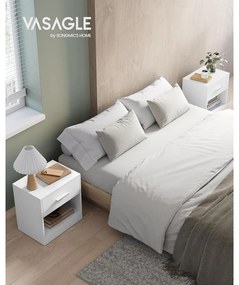 Éjjeliszekrény, 2 darabos szett, fiókkal 28 x 39 x 41 cm fehér