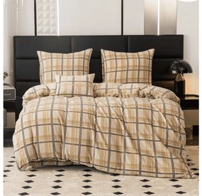 Mikroplüss ágynemű PLAID krém Ágyneműhuzat mérete: 2 db 70 x 90 cm | 200 x 220 cm