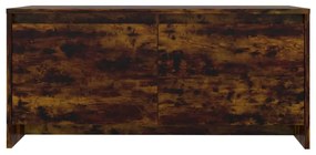 Füstös tölgy színű szerelt fa dohányzóasztal 90x50x41,5 cm