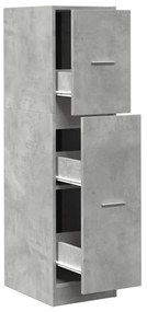 betonszürke szerelt fa patikaszekrény 30 x 41 x 118 cm