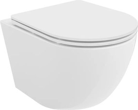 Mexen Lena wc csésze Rimless lassan csukódó Slim üléssel, duroplast, fényes fehér - 30220300