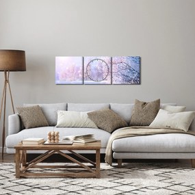 Kép - Fagyos tél (órával) (90x30 cm)