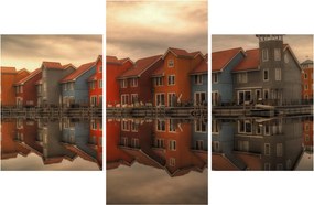 Színes házak képe (90x60 cm)