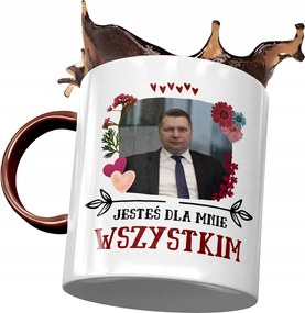 Bordó-fekete Bögre Ajándék Nyomtatott Fotóval