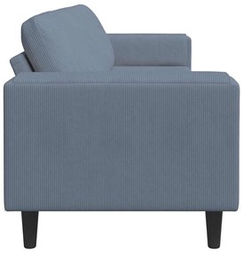 Szövet kanapé párnával Kék 208 cm Bársony anyag