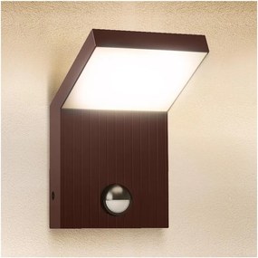 Brilagi RIANO LED kültéri fali lámpa érzékelővel, 8W, 230V, barna, IP65