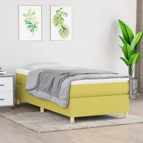 zöld szövet ágykeret matrac nélkül 100x200 cm