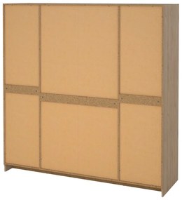 Natúr színű ruhásszekrény tölgyfa dekorral 195,5x200 cm Billund – Tvilum