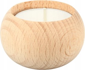 Gyertyatartó kerek teamécses fa 5,2 cm Eko