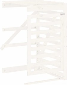 vidaXL fehér tömör fenyőfa szemeteskuka tároló hosszabbító