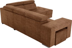 Ülőgarnitúra, barna, jobbos, MALAGA