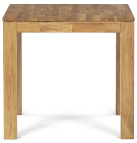 Jídelní stůl 80x80x75 cm, masiv dub bílý, povrchová úprava olejem, nohy 8x8 cm