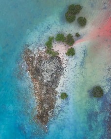 Művészeti fotózás Aerial shot of tropical island, Broome, Australia, Abstract Aerial Art, (30 x 40 cm)