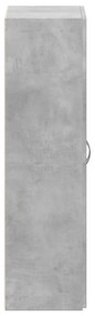 betonszürke szerelt fa irattartó szekrény 60 x 32 x 115 cm