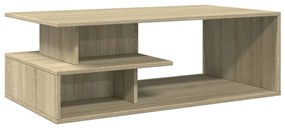 sonoma tölgy színű szerelt fa dohányzóasztal 102x55x35 cm
