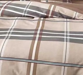 Flanel ágyneműhuzat Homa BELINA BEIGE 7 részes 140x200 cm