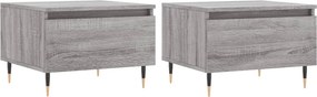 vidaXL 2 db szürke sonoma szerelt fa dohányzóasztal 50 x 46 x 35 cm