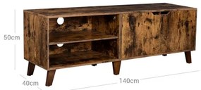 BASTOR TV-állvány barna/fekete